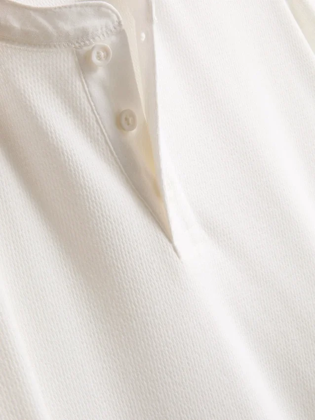 Texturált henley póló