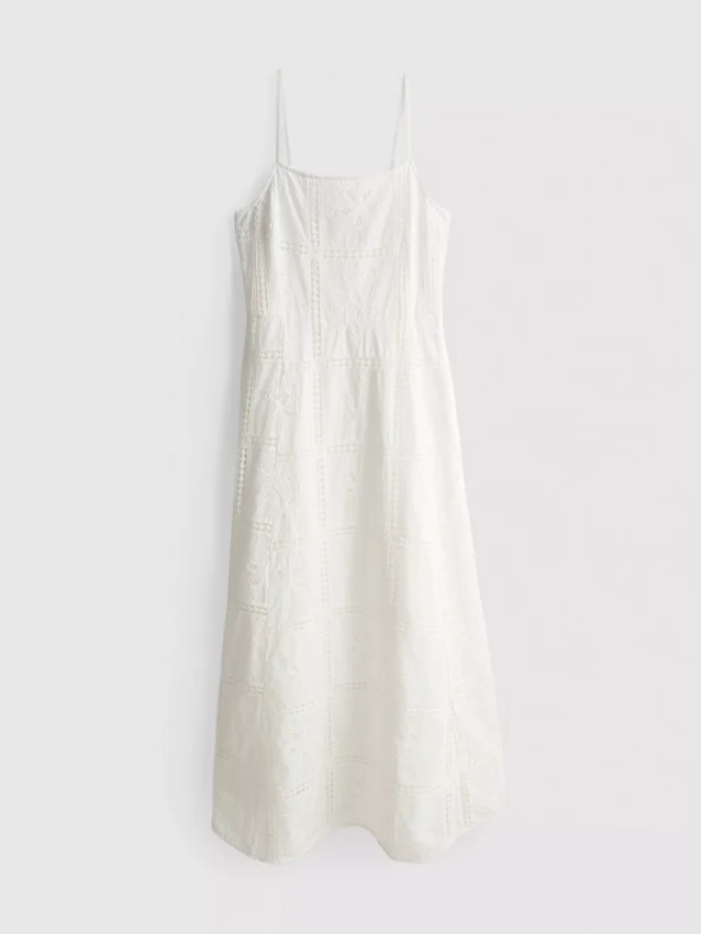 The Edit broderie midi ruha