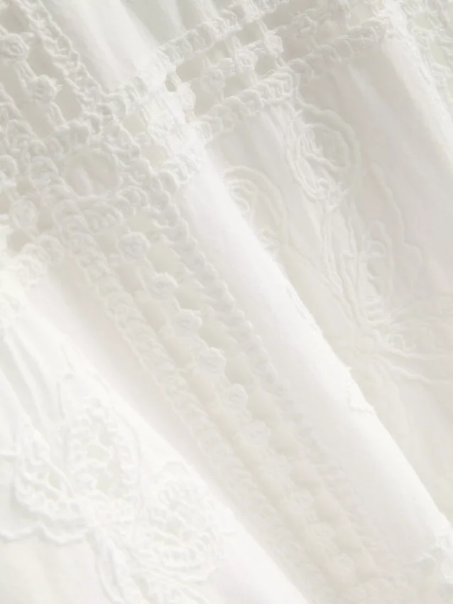 The Edit broderie midi ruha