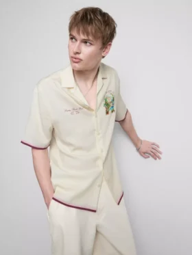 Tájképes, hajtókás galléros ing