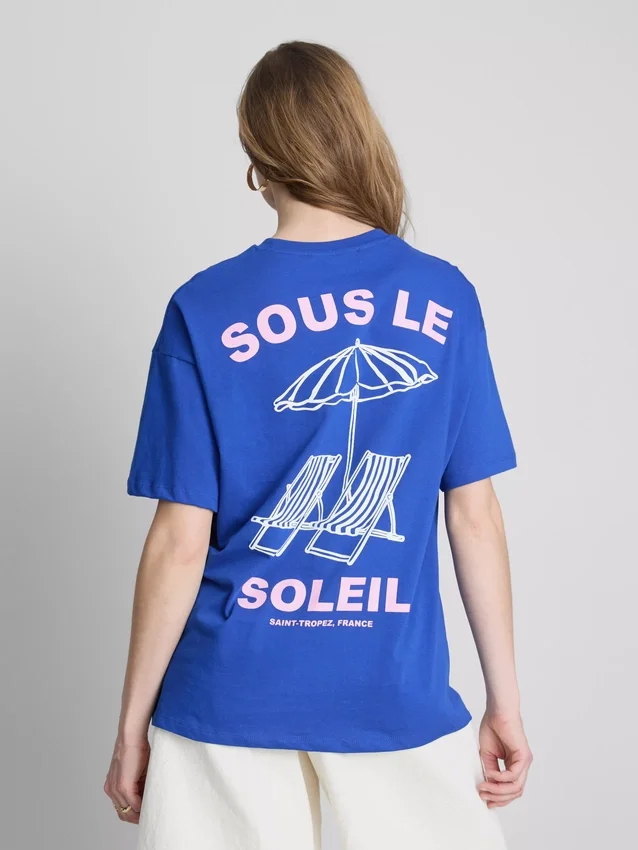Túlméretezett, soleil mintás póló