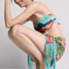Trópusi mintás rojtos sarong