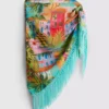 Trópusi mintás rojtos sarong