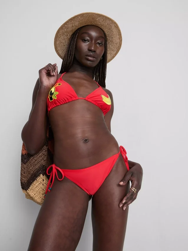 Tukán mintás háromszög bikini felső