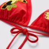 Tukán mintás háromszög bikini felső