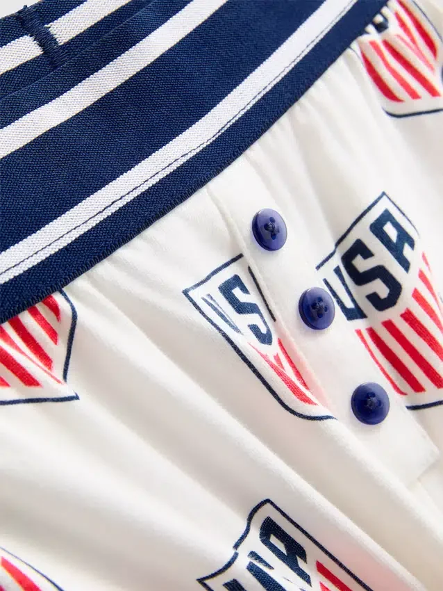 USA FC pamutgazdag cami rövidnadrágos pizsama