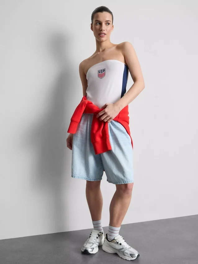 USA Soccer pamutalapú bandeau felső