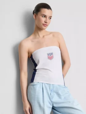 USA Soccer pamutalapú bandeau felső