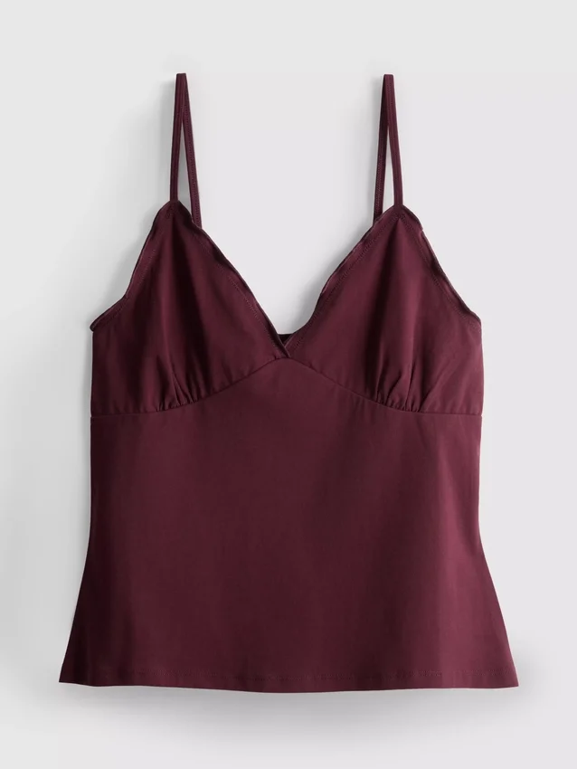 V-nyakú babydoll top