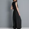 V-nyakú, ballonlábú jumpsuit