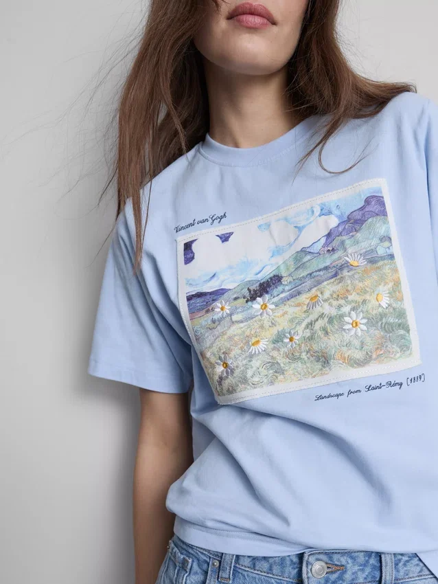 Vincent van Gogh tájképes pamut póló