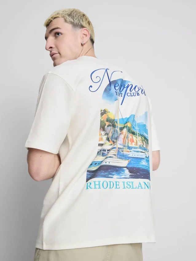 Yachtklubos rövid ujjú póló