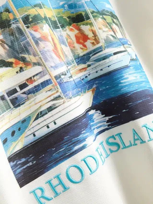Yachtklubos rövid ujjú póló
